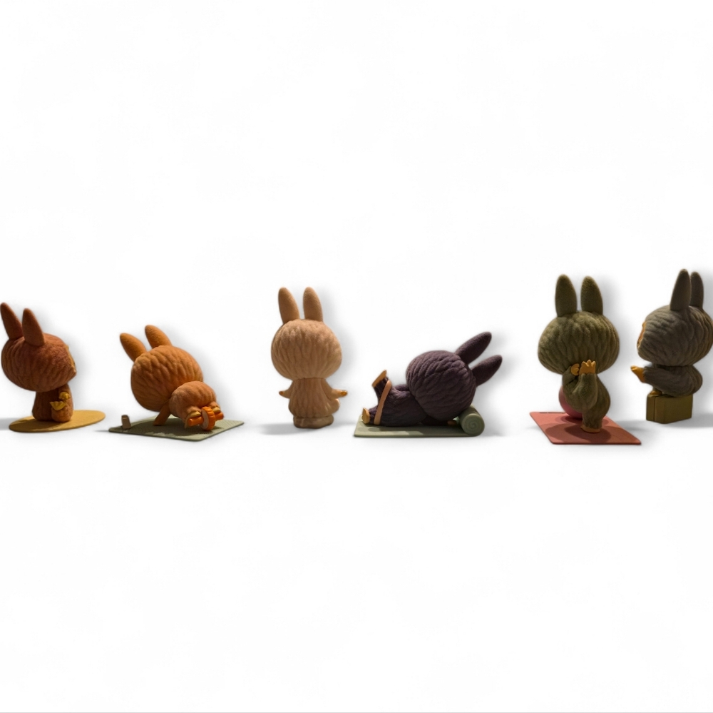Kasing Lung x POP MART Labubu Yoga Series Flocked Figures | Partial Lot | No Box - Picture 2 of 8